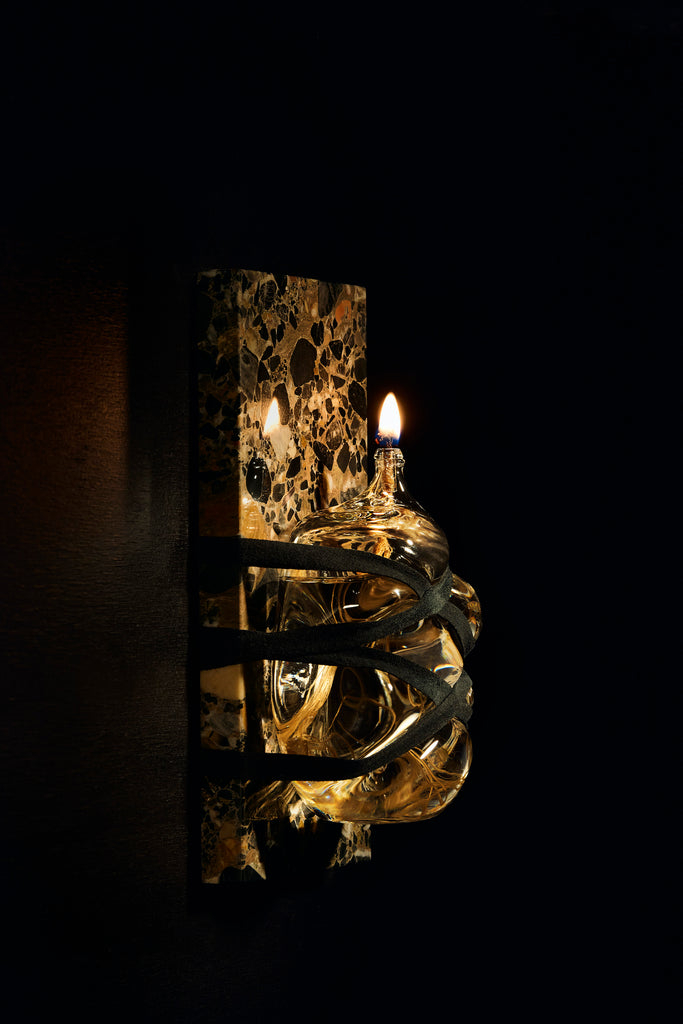 Suspended Amber Oil Lamp Single Tiwa Select